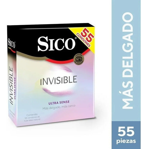 Condones Sico Invisible Ultra Sense 55pzs Ct