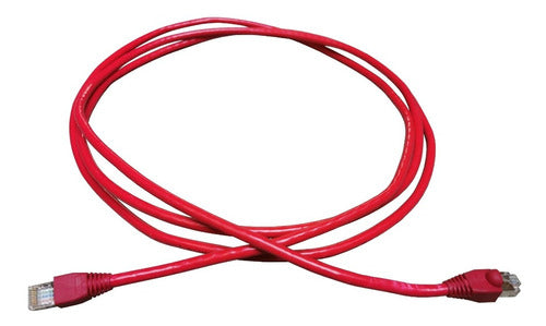Cable De Red Ftp Categoria 6 De 25 Metros Doble Forro Rojo