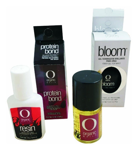 Bloom + Proteín Bond+aceite+ Resina Orgaic Nails