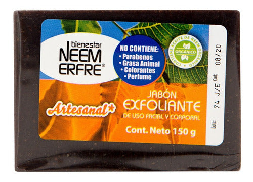 Paquete 3- Jabón Artesanal Exfoliante De Corteza De Neem