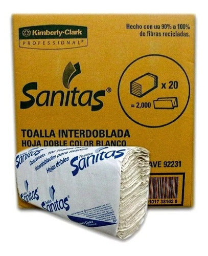 Sanitas Caja De Toalla Interdoblada Con 2000 Servicios 92231