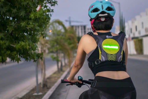 Chaleco Con Luz Led Kov Para Moto Y Bicicleta De Seguridad
