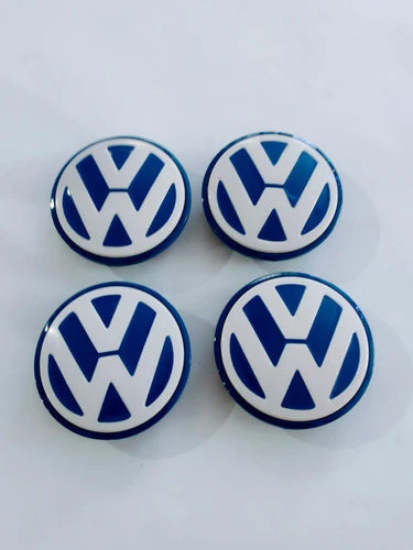 Centros De Rin Volkswagen 65mm Original Azul Bora Jetta Golf
