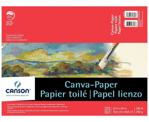 Block Canson Papel Lienzo Paper Canvas Foundation Oleo 30x40