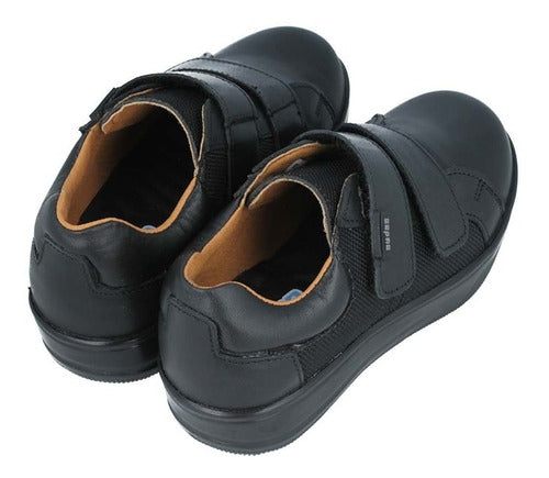 Zapato Escolar Mocasin Audaz De Piel Negro Talla. (18.0 - 21