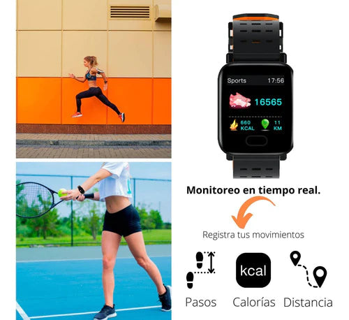 Reloj Smartwatch Vak C1 Deportivo, Pulso Cardiaco, Distancia