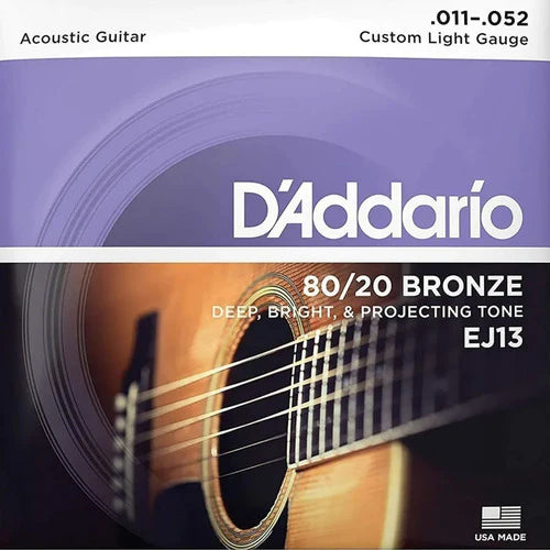 2 Juegos De Cuerdas Bronce Guitarra Acústica Daddario Ej-13