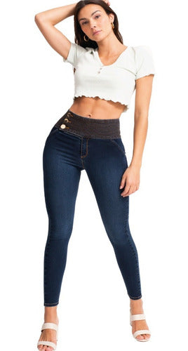 Jeans Seven Pantalón Levanta Pompa Mujer Pushin 5424stob