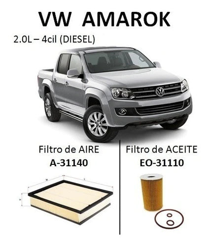 Filtro De Aire & Aceite - Vw Amarok 2.0 Diesel