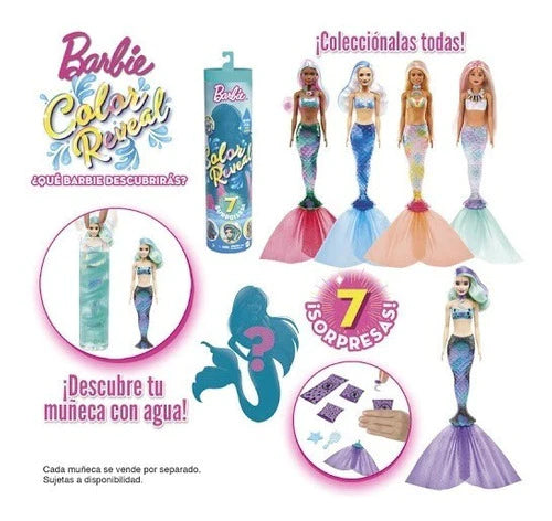 Barbie Color Revela Sirena 7 Sorpresas Descubre Con El Agua