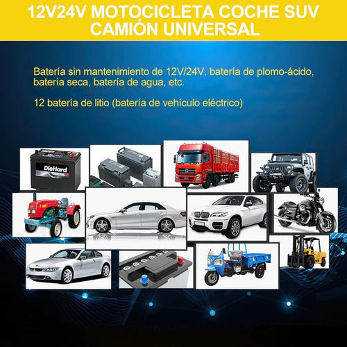 Cargador De Batería Para Automóviles Auto Y Motocicleta12/24
