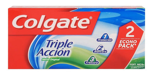 Lote De Pasta Dental Colgate Triple Acción 2 Pack 90ml-36 Pz
