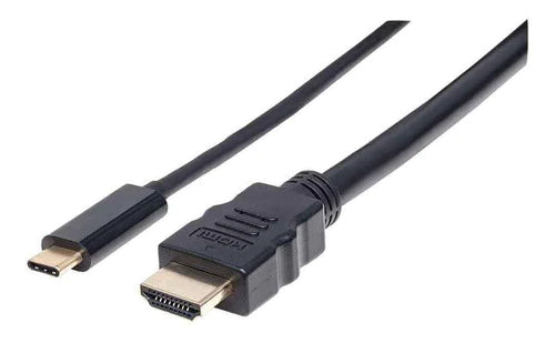 Cable Usb C Manhattan 151764 A Hdmi 4k, Ultra Hd, 2m, Negro