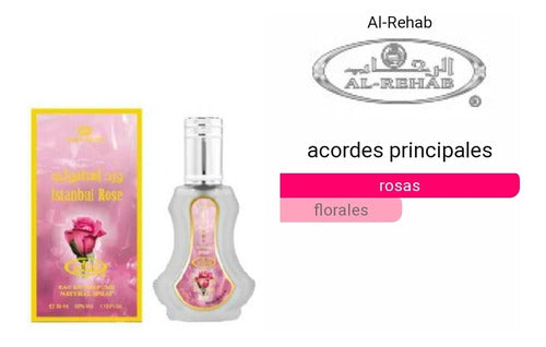 Istambul Rose Spray 35 Ml Perfume Árabe Al Rehab