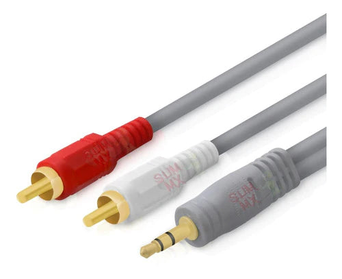Cable Auxiliar De Audio 3.5 M A 2 Rca 1.5 Metros Estereo Aux