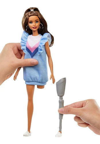 Barbie Muñeca Fashionista 121 Protesis Mattel Nueva Full Env
