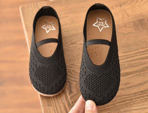 Zapato  Para Niña Con Corazon Negro