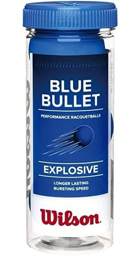 Wilson Blue Bullet Pelotas Raquetbol 3pz Color Azul