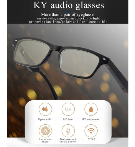 Ky Gafas De Audio Inteligentes Con Bluetooth Inalámbrico
