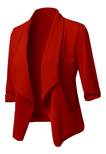 Saco Blazer Dama Casual Vestir Rojo