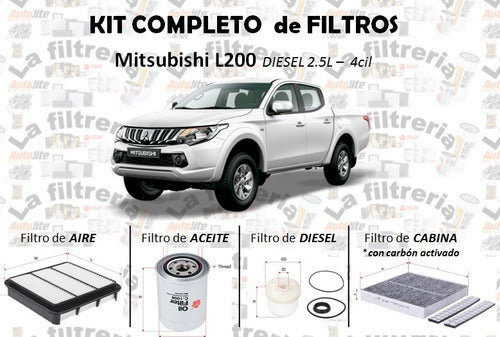 Mitsubishi L200 Diesel Kit Completo D Filtros- A Partir 2013