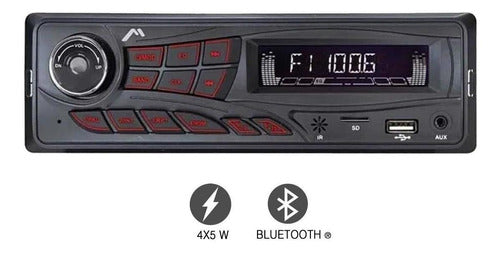 Autoestereo Digital Mitzu Con Bluetooth Manos Libres Radio