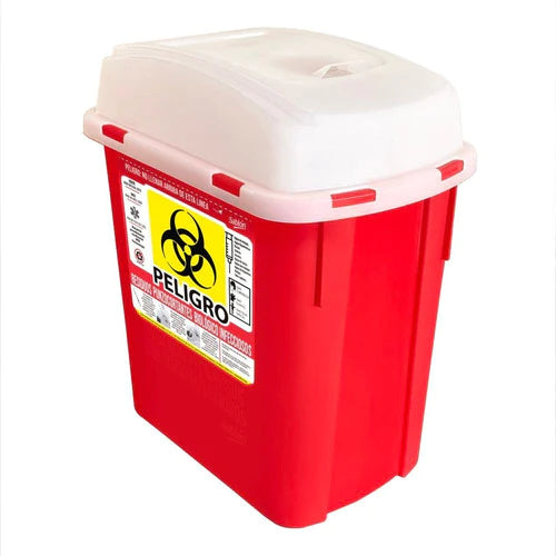 2 Pack Contenedor Para Residuos Punzocortantes Rpbi 4l Rojo