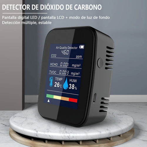 Termometro Ambiental Medidor Co2 Monitor Del Aire Detector