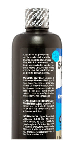 Kit 3 Shampoo Minoxidil Keratina Colageno Sin Sal - 950 Ml
