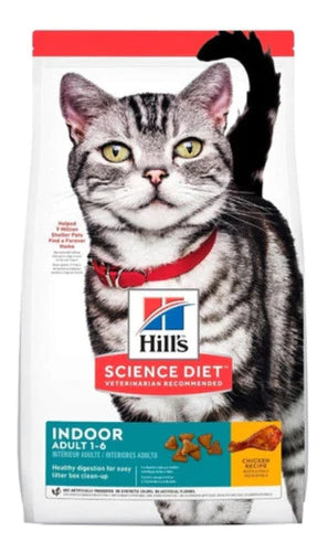 Alimento Hill's Science Diet Indoor Para Gato Adulto Sabor Pollo En Bolsa De 7kg