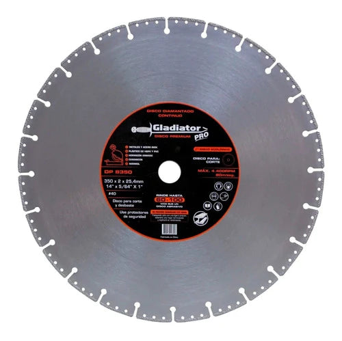 Disco Corte Metal Diamantado 14 Rinde Lo De  60-100 Discos