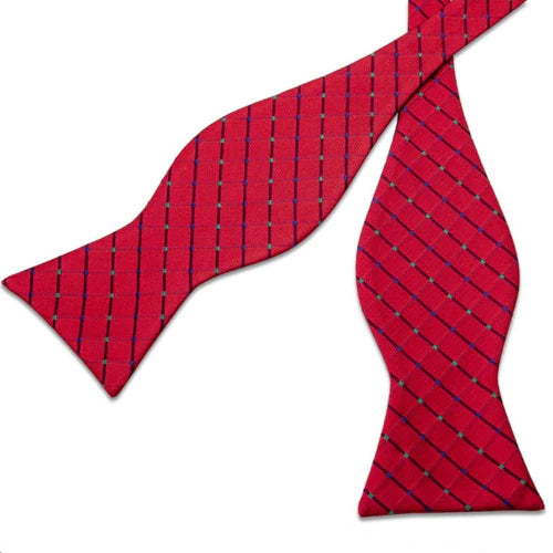 0088-f Corbata De Moño Seda Pañuelo Mancuernilla - Rojo