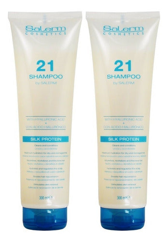 Shampoo Salerm 21 ® 2 Tubos De 300ml Champú Acondicionador