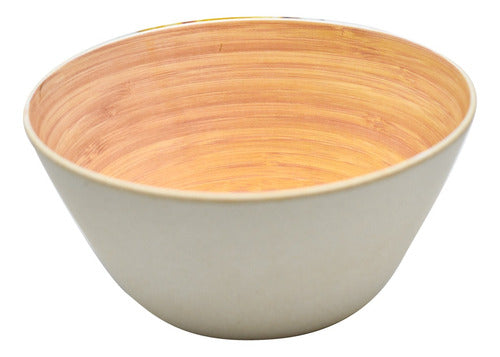 Vajilla Moderna Individual Bambu Tipo Melamina Plato Bowl 3p