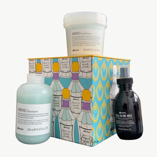 Davines Kit Minu Shampoo, Conditioner + Oil Milk 3 Producto