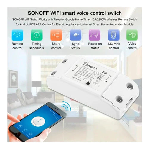 Sonoff Rfswitch On/off Wifi + Control Remoto