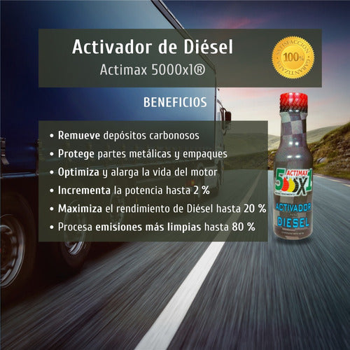 Ahorrador De Diesel Actimax 5000x1 Super Aditivo 5 Piezas