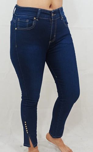 190-65 Pantalón De Mezclilla Dama Jeans Skinny De Tiro Medio