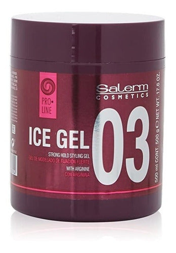 Salerm Pro Line Ice Gel Para Cabello Fijación Fuerte 500ml