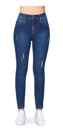 Jeans Azul Marino Stretch Mezclilla Premium Devendi