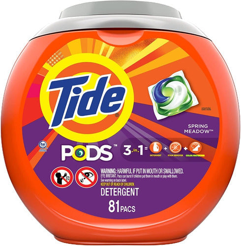 Detergente Tide Pods 3 En 1 Con 81 Capsulas 1.76 Kg