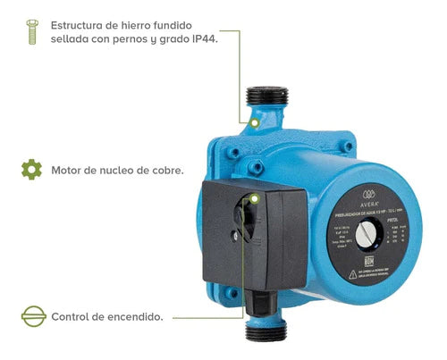Avera Bomba Presurizadora D Agua Automático 1/3hp 72l/m Ip44