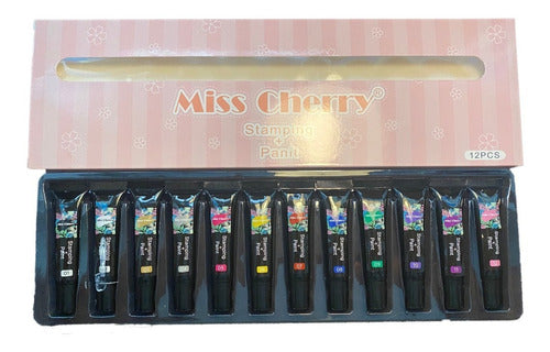 Stamping Gel Miss Cherry 12 Colores