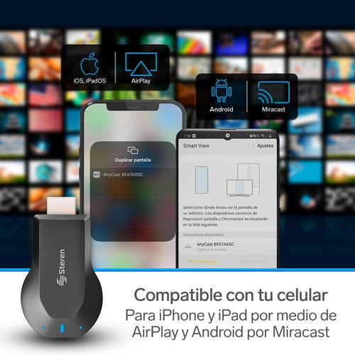Adaptador Wi-fi Espejo De Celular A Tv | intv-060