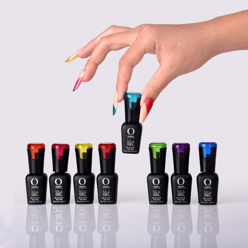 Color Gel Organic Nails Kit De 6pzs+lampara De 48w