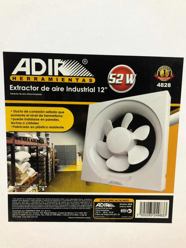 Extractor De Aire Industrial 12 Blanco Adir 120v 52w 4828