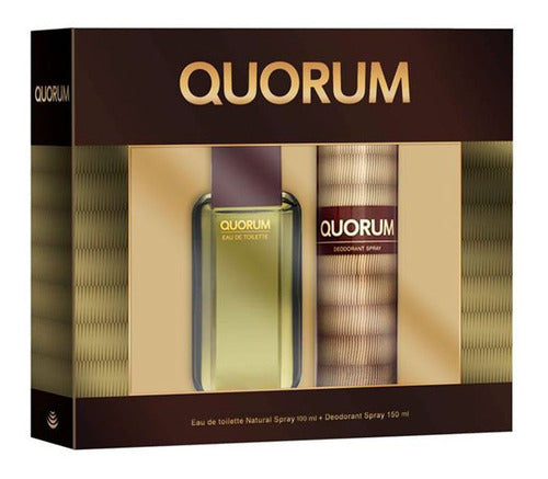 Estuche Quorum 2 Piezas Perfume 100ml Desodorante 150ml Cab.