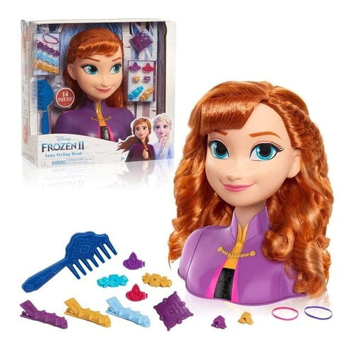 Cabeza Para Peinar Muñeca Princesas Disney Anna Frozen