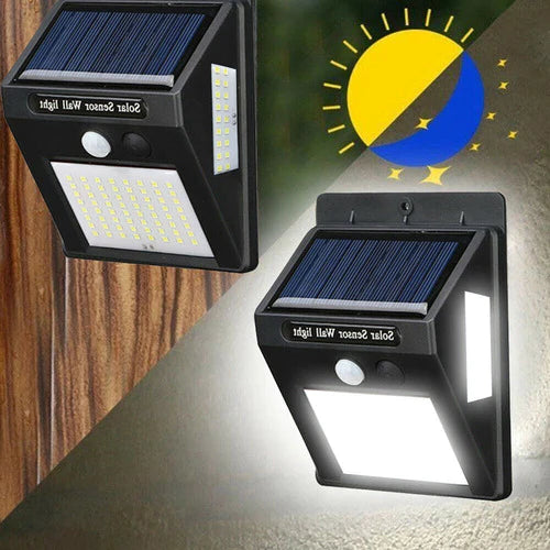 100led 3 Lados De Luz Solar De Pared Pir Sensor De Movimient