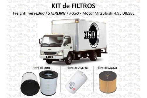 Freightliner Fl360/ Sterling/ Fuso - Kit De Filtros